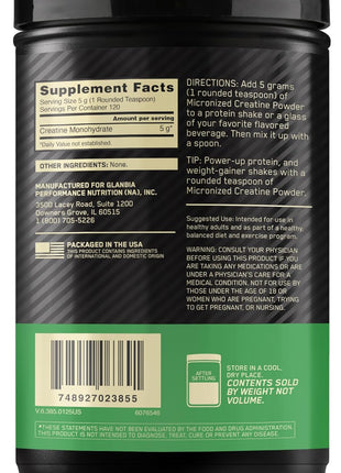 Optimum Nutrition Micronized Creatine Monohydrate Powder, Unflavored, 120 Servings, 600 Grams (Packaging May Vary)