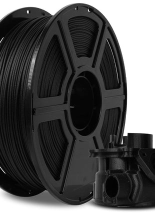 FLASHFORGE Carbon Fiber PETG Filament 1.75mm, Carbon Fiber PETG 3D Printer Filament, 1KG Spool Dimensional Accuracy  0.02mm, Lightweight & Heat-Resistant & Moisture Free (Black)