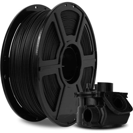 FLASHFORGE Carbon Fiber PETG Filament 1.75mm, Carbon Fiber PETG 3D Printer Filament, 1KG Spool Dimensional Accuracy  0.02mm, Lightweight & Heat-Resistant & Moisture Free (Black)