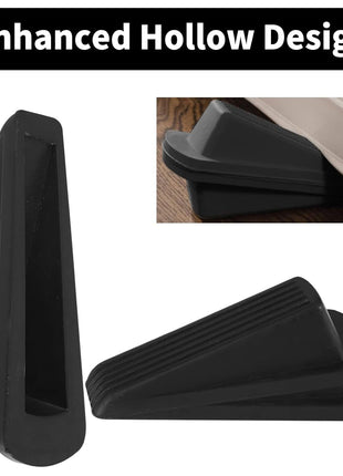 Door Stoppers, 2 Pack Premium Rubber Door Stoppers for Bottom of Door Security Rubber, Door Stopper Wedge for Carpet Heavy Duty Door