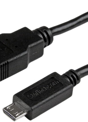 StarTech.com 1 ft Mobile Charge Sync USB to Slim Micro USB Cable - Phones & Tablets - A to Micro B M/M - Thin Micro USB Charging Cable (USBAUB1BK)
