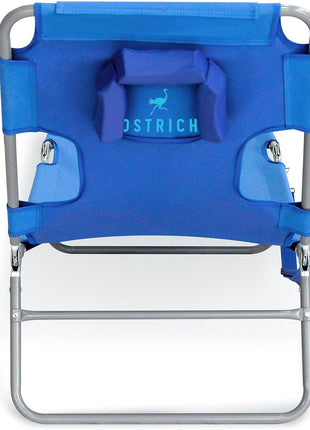 Ostrich The Original Chaise Lounge 72 x 22 Inch Portable Reclining Lounger | Outdoor Patio, Beach, Lawn, Camping, or Pool Tanning Chair, Ocean Blue