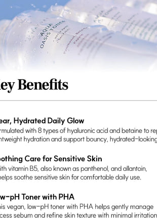 S.nature Hydrating Set, 3 Steps to Refined Pores, Lasting Hydration, Aqua Oasis Toner 300ml, Squalane Serum 50ml, Squalane Cream 60ml