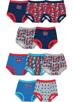 Spiderman Boys' Superhero 7pk-10pk Potty Training Pants With Success Chart & Stickers With Spiderman, Hulk & More Sizes 18m, 2t, 3t, 4t