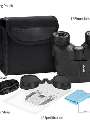 Occer 12x25 Compact Binoculars for Adults and Kids | High Powered, Easy Focus, Large Eyepiece for Bird Watching, Cruise Ship, Outdoor Hunting, Travel, Sightseeing