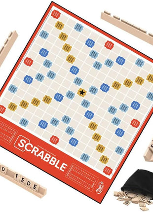 Hasbro Gaming Scrabble Board Game, Classic Word Games for Kids Ages 8 and Up, Fun Family Game for 2-4 Players, The Classic Crossword Game