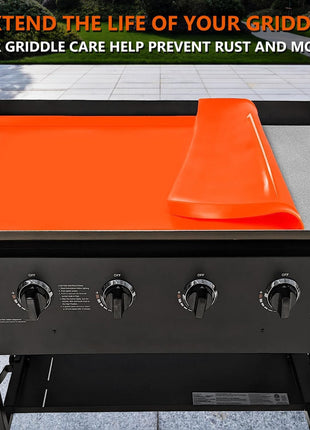 36 inch Silicone Griddle Mat for Blackstone 36 Inch Grill, Heavy Duty Food Grade Silicone Griddle Cover, Protect Your Grill from Dirt & Rust All Year Round