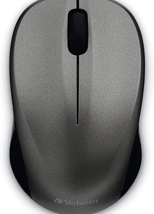 Verbatim 2.4G Wireless LED Silent Mouse - Noiseless and Silent Click Computer Mouse with Nano Receiver for Mac and PC - Graphite