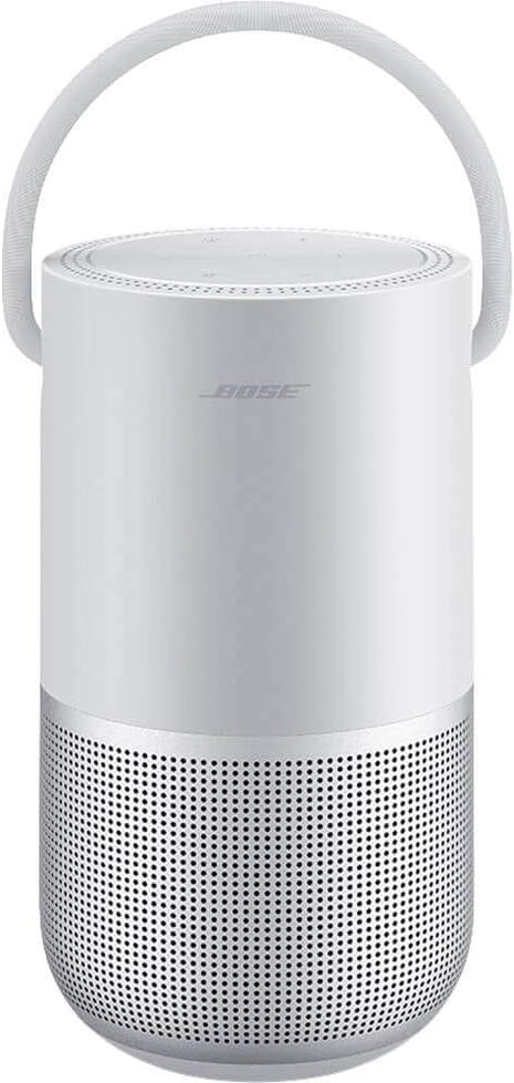 Bose Portable Smart Speaker — Wireless Bluetooth Speaker with Alexa Voice Control Built-in, Silver | 360-degree sound with Wi-Fi and Bluetooth for music, podcasts and smart home control