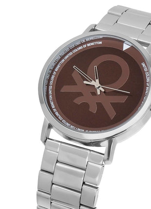 United Colors of Benetton Men Red Round Brass Dial Analogue Watch- UWUCG1303
