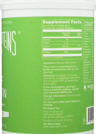 Vital Proteins Beef Gelatin, 16.4 OZ