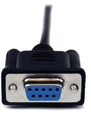 StarTech.com 1m Black DB9 RS232 Serial Null Modem Cable F/M - DB9 Male to Female - 9 pin Null Modem Cable - 1x DB9 (M), 1x DB9 (F), Black (SCNM9FM1MBK)