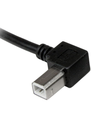 StarTech.com 1m USB 2.0 A to Left Angle B Cable - M/M - Connect hard-to-reach USB 2.0 peripherals, for installation in narrow spaces - USB Printer Cable - 1m USB A to B Cable - Angled USB Cable - Left