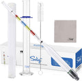 SOLIGT Triple Scale Hydrometer and Glass Test Jar for Wine, Beer, Mead & Cider   ABV, Brix and Gravity Test Kit