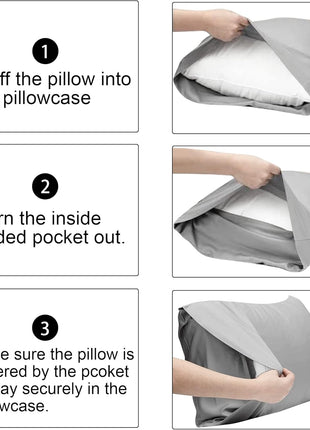 FLxxIE 2 Pack Microfiber King Pillow Cases, 1800 Super Soft Pillowcases with Envelope Closure, Wrinkle, Fade and Stain Resistant Pillow Covers, 20x36, Navy
