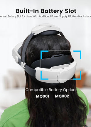 Kawaye for Meta Quest 3S/Quest 2/Quest 3 Head Strap, Double Knobs Adjustable Elite Strap Replacement,VR Headset Strap with Two Large Support Pad Enhanced Support, Reduce Pressure