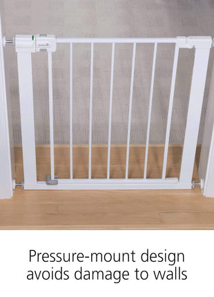 Safety 1st Easy Install Walk Thru Baby Gate for Doorway With Door, Dog Gates, Fits 29"-38", Easy Install 28" Tall, White