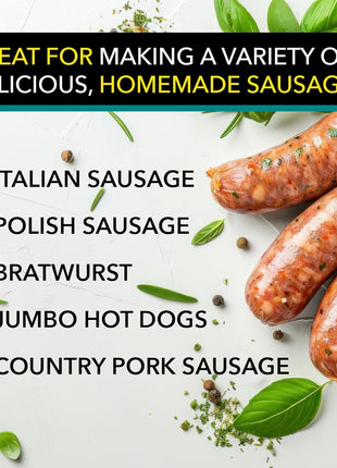 The Sausage Maker® Natural Hog Sausage Casings 32-38mm, Edible Casing For Sausage Making, Stuff Over 25 Lbs Meat, Breakfast, Italian, Polish, Bratwurst, Hot Dog, Pork Links, 1.2-1.5 inch Dia, Home Pack-1