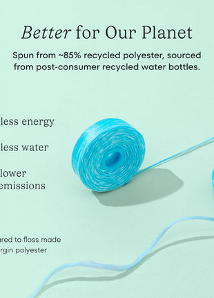 Cocofloss Expanding Woven Dental Floss by COCOLAB, Mint Scent, 1-Pack | Dentist-designed, 500+ interwoven fibers, coconut oil infused, cruelty-free & vegan, adults & kids daily oral care