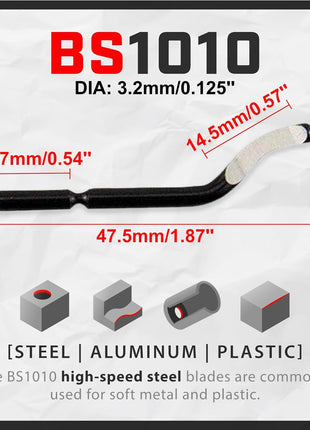 AFA Tooling - Deburring Tool Micro-Polished & Anodized Handle with 11 High-Speed Steel M2 Blades, Deburring Tool 3D Printing, Reamer Tool for Metal, PVC, Copper Pipe, Plastic, Resin & 3D Printed Edges