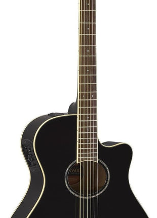Yamaha APx600 BL Thin Body Acoustic Electric Guitar, Black