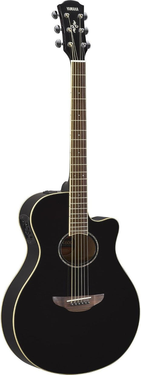 Yamaha APx600 BL Thin Body Acoustic Electric Guitar, Black
