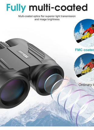 20x25 Binoculars for Adults and Kids, High Power Easy Focus Compact Binoculars with Low Light Vision for Bird Watching and Travel