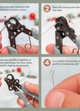 The Beadsmith Original One Step Looper – Create and Trim Consistent 1.5 mm Loops for Jewelry Making, Use With 24-18g Craft Wire (Patented)