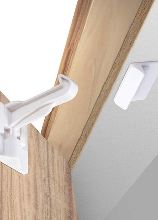 Upgraded Invisible Baby Proofing Cabinet Latch Locks (10 Pack) - No Drilling or Tools Required for Installation, Works with Most Cabinets and Drawers, Works with Countertop Overhangs, Highly Secure