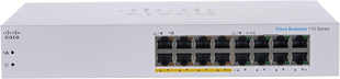 Cisco Business CBS110-16PP-D Unmanaged Switch | 16 Port GE | Partial PoE | Limited Lifetime Protection
