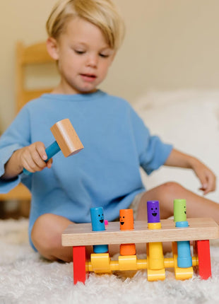 MeMelissa & Doug Deluxe Pounding Bench Wooden Preschool Learning Toy with Mallet Classic Wooden Toddler Toys for Ages 2+Lissa & Doug Deluxe Pounding Bench Wooden Preschool Learning Toy with Mallet