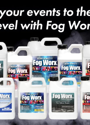 FogWorx Extreme High Density Fog Juice - Quart 32 Fluid Ounces of Long Lasting, High Output, Odorless Water Based Machine Fluid for 400 to 1500 Watt Machines