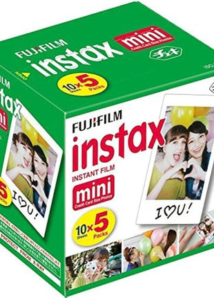 Fujifilm Instax Mini Instant Film, 10 Sheets x 5 Packs (Total 50 Shoots)