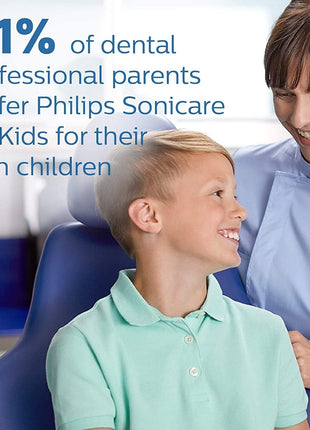 Philips Sonicare for Kids 3+ Bluetooth Connected Rechargeable Electric Power Toothbrush, Interactive for Better Brushing, Turquoise, HX6321/02 | 2 Intensities, App Connected, 2-Minute Guided Timer, Includes Brush Head, Turquoise, HX6321/02