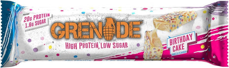 Grenade Carb Killa High Protein and Low Sugar Candy Bar, 12 x 60 g - Birthday Cake