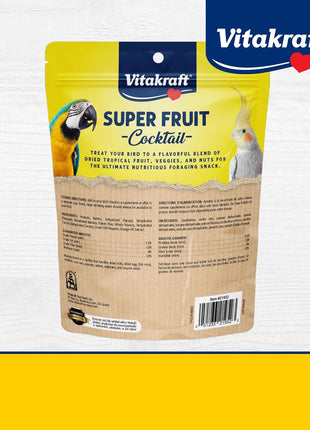 Vitakraft Fresh Super Fruit Cocktail - Tropical Parrot Fruit Blend - Parrot and Cockatiel Treat 1.25 Pound (Pack of 1)