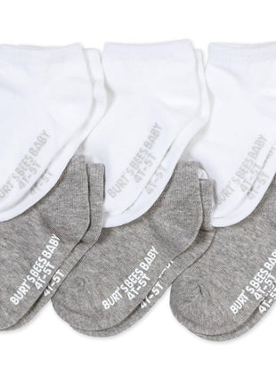 Burt's Bees Baby Baby Socks Ankle or Crew Height Made with Soft Organic Cotton - 6 Packs With Non-Slip Grips for Babies and Newborn Babies