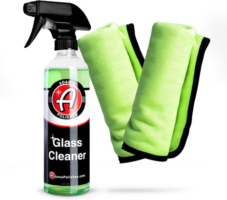 Adam's Polishes Glass Cleaner - Car Window Cleaner | Car Wash All-Natural Streak Free Formula For Car Cleaning | Safe On Tinted & Non-Tinted Glass | Won't Strip Car Wax or Paint Protection