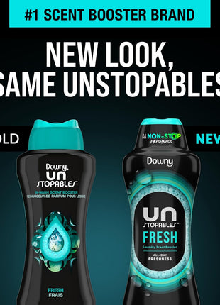 Downy Unstopables in Wash Scent Booster Beads, Fresh Scent, 24 oz, White, Laundry Beads for Odor Protection, Scent Booster Beads, Laundry Scent Boosters