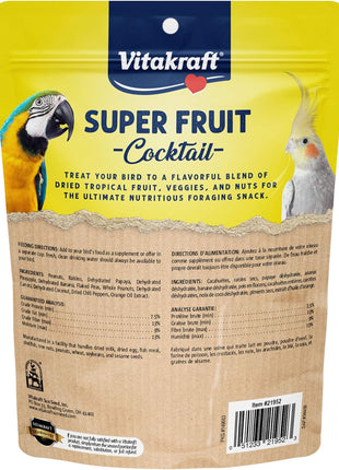 Vitakraft Fresh Super Fruit Cocktail - Tropical Parrot Fruit Blend - Parrot and Cockatiel Treat 1.25 Pound (Pack of 1)