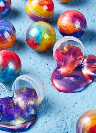 JOYIN Slime Party Favors, 24 Pack Galaxy Slime Ball - Stretchy, Non-Sticky, Mess-Free, Stress Relief, and Safe - Toys for Girls and Boys - Easter, Classroom Reward, Party Supplies, Valentines