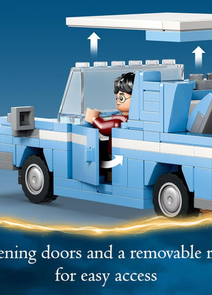 LEGO Harry Potter Flying Ford Anglia, Buildable Car Toy with 2 Minifigures for Role Play, Fantasy Playset for Kids, Harry Potter Car, Gift for Boys, Girls and Any Fan Ages 7 and Up, 76424 | Lego Harry Potter Lego 165 Pieces - Flying Ford Anglia #76424