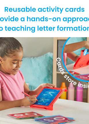 hand2mind Letter Tracing Sensory Pad, Reusable Handwriting Practice for Kids 3-5, Learn to Write, Letter Tracing Board, Toddler Writing Practice, Montessori Alphabet Toys, Preschool Learning Toys