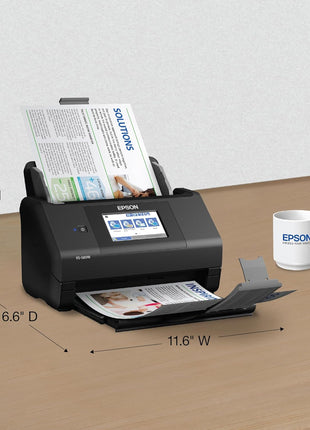 Epson Workforce ES-580W Wireless Color Duplex Desktop Document Scanner | For Computers including PC and Mac 100 Sheet ADF 4.3 in Touchscreen Black