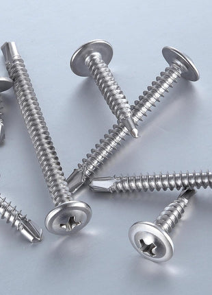 Wensilon(300pcs)#8×3/4"for Sheet Metal Self-Tapping Screws 410 Stainless Steel Truss Head High-Strength Quick Tapping Screws
