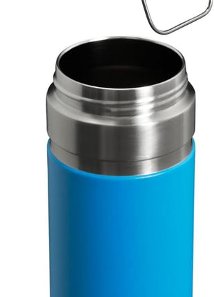 Stanley Quick Flip GO Water Bottle 24 oz | Push Button Lid | Leakproof and Packable for Travel and Sports | Insulated Stainless Steel | BPA-Free | Azure