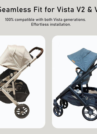Stroller Basket Cover for UPPAbaby Vista V2 & V3 Accessories â€“ Water-Resistant Storage Protector, Conceals Items, Easy Clip-On Access