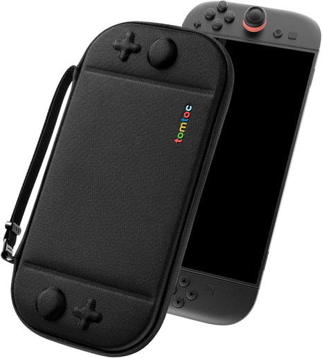 tomtoc Slim Carring Case for Nintendo Switch 2, Military Grade Protection | Odorless Felt Protective Hard Shell with 12 Game Card Slots, Portable Travel Storage Bag with Original Patent, Soft Interior