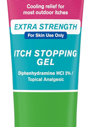 Benadryl Extra Strength Anti Itch Relief Gel, 2% Diphenhydramine HCl, Relief from Insect Bites, Sunburn & More, Great for Camping Essentials, 3.5 fl oz