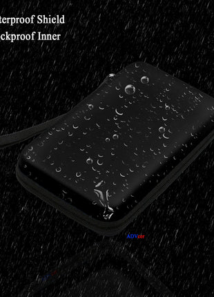 ADVcer 3DS Case, EVA Waterproof Hard Shield Protective Carrying Case with Detachable Hand Wrist Strap Compatible with Nintendo New 3DS, 3DS, 2DS XL or DSi, DS Lite, Black